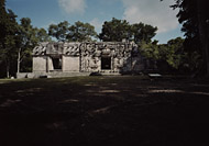 Group A, Temple II at Chicanna - chicanna mayan ruins,chicanna mayan temple,mayan temple pictures,mayan ruins photos
